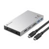 Yottamaster Aluminum USB C Hub with M.2 NVMe SSD Enclosure, 10-in-1 USB C Docking Station 10Gbps for NVMe PCI-E M.2 SSD, Support 100W Charging, 4K HDMI, RJ45, 4 USB Ports, Audio, SD/TF Card Reader view 1