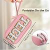 COSHAYSOO Personalized Electronics Travel Organizer Cable Management Case Phone Charger Charging Cords Tech Accessories Pouch, Unique Trip Gifts for Women Traveler College Teen Girls Vacation Pink view 2