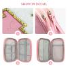 COSHAYSOO Personalized Electronics Travel Organizer Cable Management Case Phone Charger Charging Cords Tech Accessories Pouch, Unique Trip Gifts for Women Traveler College Teen Girls Vacation Pink view 3
