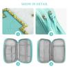 COSHAYSOO Electronics Organizer Bag Travel with Chenille Letter Patch Traveling Must Have Accessories Cute Personalized Gift for Women Cable Cord Charger Storage Pouch (Teal Blue) view 3