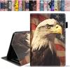 stmedazm Case for Amazon Kindle Fire HD 8/Fire HD 8 Plus Tablet (12th/10th Generation, 2024/2022/2020 Release), Slim Stand Folio Cover with Card Slot & Auto Wake/Sleep - American Flag Bald Eagle view 1