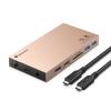 Yottamaster Aluminum USB C Hub with M.2 NVMe SSD Enclosure, 10-in-1 USB C Docking Station 10Gbps for NVMe PCI-E M.2 SSD, Support 100W Charging, 4K HDMI, RJ45, 4 USB Ports, Audio, SD/TF Card Reader view 1