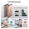 Yottamaster Aluminum USB C Hub with M.2 NVMe SSD Enclosure, 10-in-1 USB C Docking Station 10Gbps for NVMe PCI-E M.2 SSD, Support 100W Charging, 4K HDMI, RJ45, 4 USB Ports, Audio, SD/TF Card Reader view 2