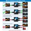 Movcle HDMI Splitter 1 in 2 Out, 4K HDMI Splitter for Dual Monitors, Dual Monitors Adapter Support 4K 3D 1080P, Compatible for PS4 Blu-Ray Player FireStick HDTV and More view 3