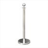 12 in. Flat Base Crown Mirror Stainless Steel Post with Crown Post Ring view 1