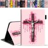 stmedazm Case for All-New Amazon Kindle Fire 7 Tablet (7 Inch, 9th/7th Generation, 2019/2017 Release), Slim Folding Stand Folio Cover with Card Slot & Auto Wake/Sleep - Jesus Cross view 1