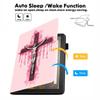 stmedazm Case for All-New Amazon Kindle Fire 7 Tablet (7 Inch, 9th/7th Generation, 2019/2017 Release), Slim Folding Stand Folio Cover with Card Slot & Auto Wake/Sleep - Jesus Cross view 4