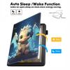stmedazm Case for Amazon Kindle Fire 7 Tablet (7 Inch, 9th/7th Generation, 2019/2017 Release), Slim Folding Stand Folio Cover with Card Slot & Auto Wake/Sleep - Headphone Music Little Dinosaur view 4