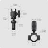 TUSITA Motorcycle Handlebar Mount - Small Base with Double Socket Arm Short - 1" B Size view 3