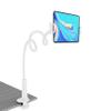 Tablet Stand Holder, Mount Holder Clip with Grip Flexible Long Arm Gooseneck Compatible with ipad iPhone/Nintendo Switch/Samsung Galaxy Tabs/Amazon Kindle Fire HD (New White) view 1