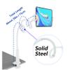 Tablet Stand Holder, Mount Holder Clip with Grip Flexible Long Arm Gooseneck Compatible with ipad iPhone/Nintendo Switch/Samsung Galaxy Tabs/Amazon Kindle Fire HD (New White) view 2