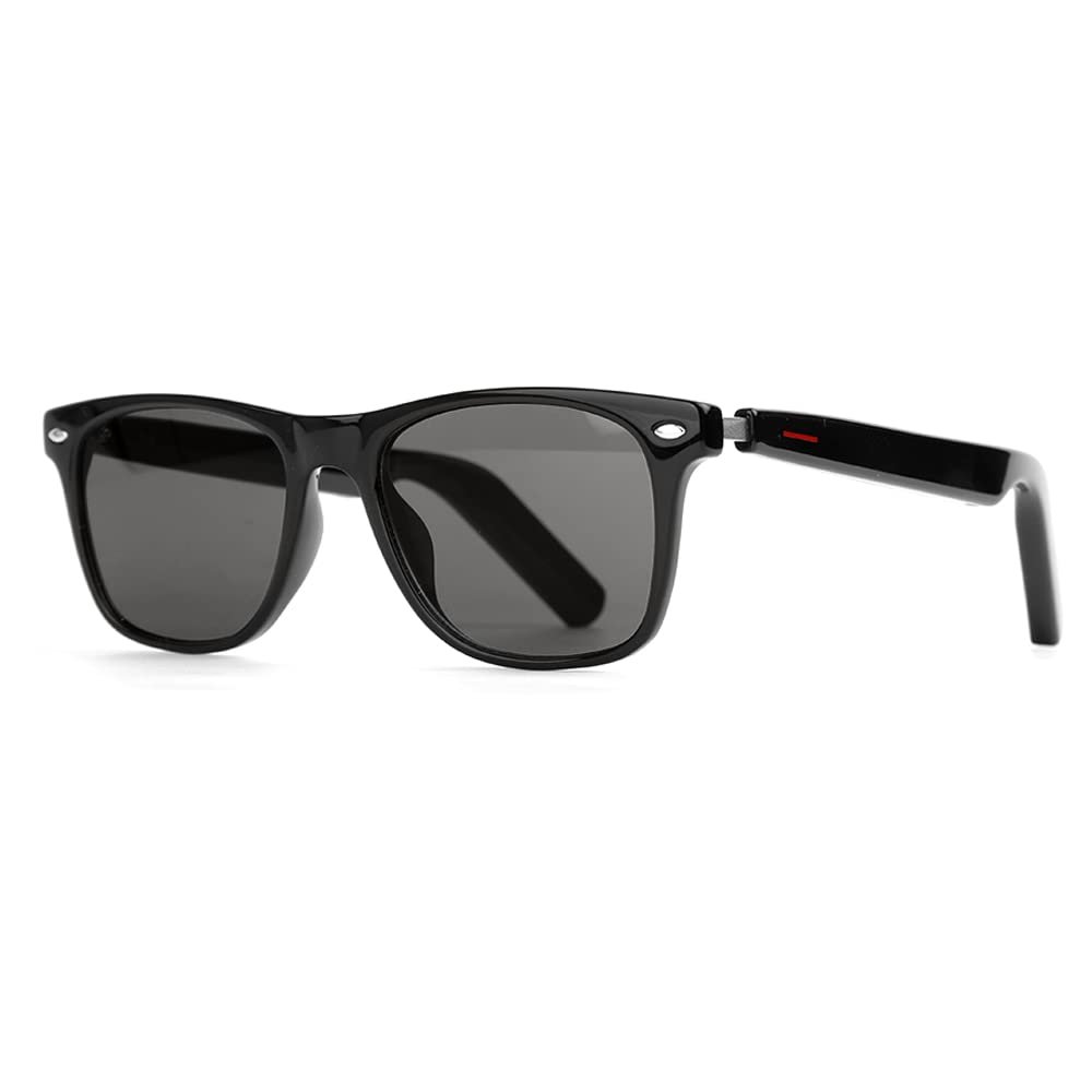 ReyDix Polarized Smart Glasses for Men Women with AAC Speaker Open Ear Music Touch Control Remote Photo Hand-Free Calling, Unisex Audio Intelligent Bluetooth 5.0 Sunglasses, Great Gift for Friends