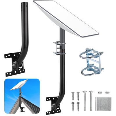 Sactulaz 15" Antenna J-Pipe Mount for Starlink Pole, Wall, Roof Mount Adapter Kits for Star Link Gen2 Satellite Antenna