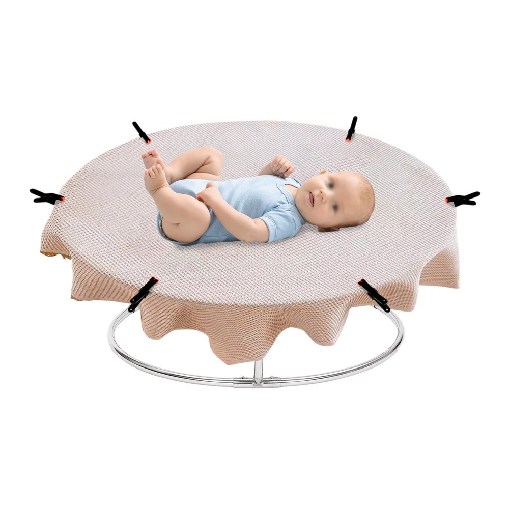 WaShaRoom Newborn Photography Stand, Stainless Steel, Silver, 22lbs, Includes Stand & 6 Clamps, Ideal for Newborn Posing & Decorations