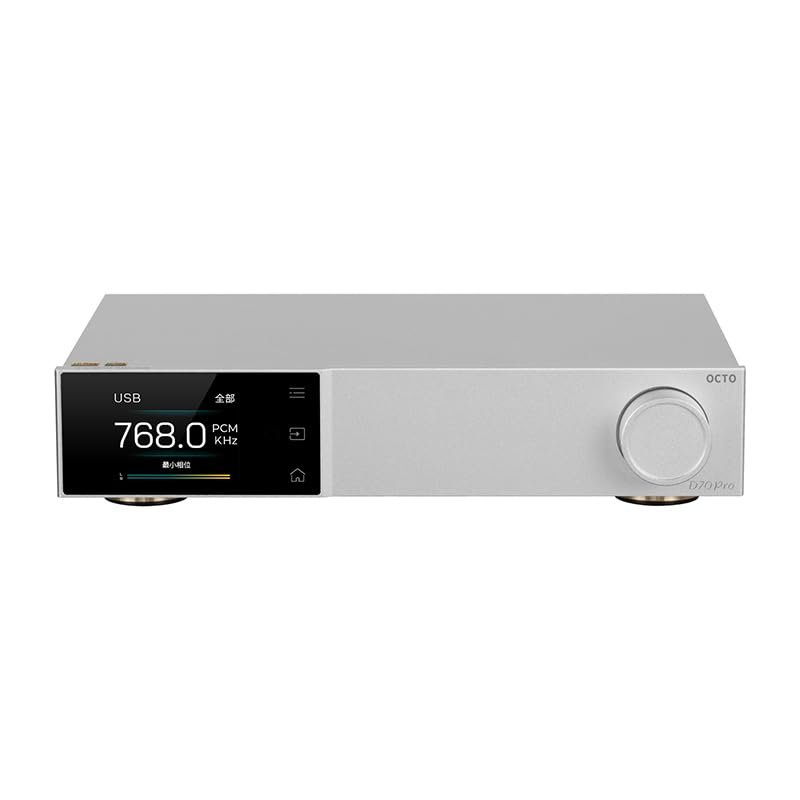 LEAUDIO Topping D70 PRO OCTO HiFi DAC Bluetooth 5.1 Support LDAC with RCA XLR Output Remote Control Hi-res Audio Decoder (Silver)
