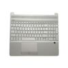 Bayjebu Parts for HP 15-DW 15S-DU TPN-C139 15.6" Palmrest Bezel with US-English Non-Backlit Keyboard with FPR Silver L52155-001 view 1