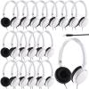 Yunsailing 18 Pack Classroom Headphones Bulk Student Wired Class Headphones Set for School with Individually Wrapped Adjustable Over Ear Head Earbuds (White) view 1