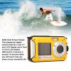 QANYEGN Waterproof Digital Camera, 2.7K 48MP 10ft derwater Cameras, 16X Dual Screens Digital Camera for Outdoor Use(Yellow) view 2