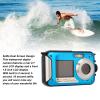 QANYEGN Waterproof Digital Camera, 2.7K 48MP 10ft derwater Cameras, 16X Dual Screens Digital Camera for Outdoor Use(Blue) view 3