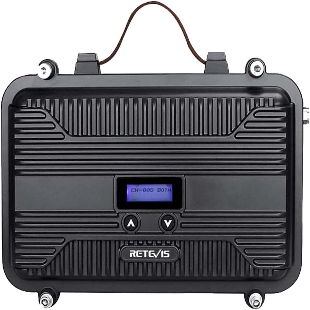 Retevis RT97S GMRS Repeater, RT97 Upgraded Version, Radio Repeater, Full Duplex Long Range, Compatible with Raspberry Pi, Portable, LCD Screen,for Remote Area, Emergency Rescue(1 Pack)