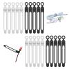 UMUST 20pcs Silicone Cable Ties,Reusable Cable Management Organizer, Wire TiesTravel Cord TiesCord Organizer for Bundling Cable Cords in Home,Office,Kitchen,School(White Black) view 1