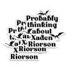 (3PCS) Probably Thinking About Xaden Riorson Sticker Iron Flame Sticker Fourth Wing Fantasy Books Romance Booktok Die-Cut Waterproof Vinyl Stickers for Laptop Water Bottle Phone Case Car (2 Inches) view 1