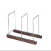 Decibelvibe Vinyl Record Storage and Record Player Stand, Now Playing Display with Stainless Steel and Solid Walnut Wood Premium Design, Up to 75 Vinyl records view 2