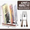 Decibelvibe Vinyl Record Storage and Record Player Stand, Now Playing Display with Stainless Steel and Solid Walnut Wood Premium Design, Up to 75 Vinyl records view 4