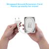 Kakyanill European Travel Plug Adapter, EU/UK/US Travel Plug Adapter Power Strip, 6 AC Outlets, 4 USB Ports (2 USB C), 3ft Wrapped Around Extension Cord, Universal Travel Adapter view 2