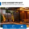 Gemini Sound GHSI-W400BT 4" Outdoor Bluetooth Speakers  Wired Powered IP44 Waterproof Wall Mount Pair, Rust-Proof Aluminum Grills, Expandable to 16 Speakers, Compact Full-Range Stereo (White) view 2