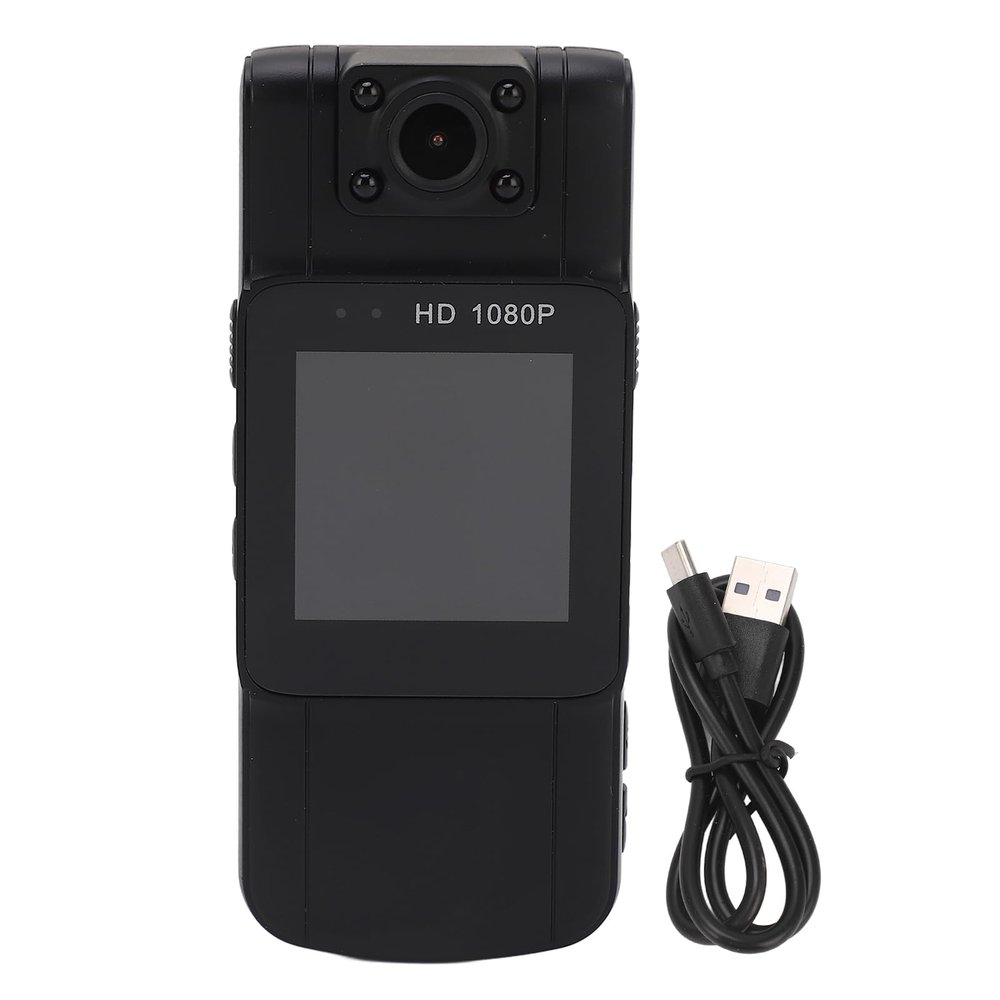 Yanmis Body Camera, 1080P Wearable Body Camera Infrared Night Vision Motion Detection Body Camcorder with 1.54 Inch Full Color Display