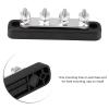 4 Studs Bus Bar, Buss Bar Stud Terminal Bus Bar Terminal Block Electric Terminal Junction Block Power Distribution Block 100A AC 300V DC 48V view 2
