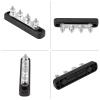 4 Studs Bus Bar, Buss Bar Stud Terminal Bus Bar Terminal Block Electric Terminal Junction Block Power Distribution Block 100A AC 300V DC 48V view 4