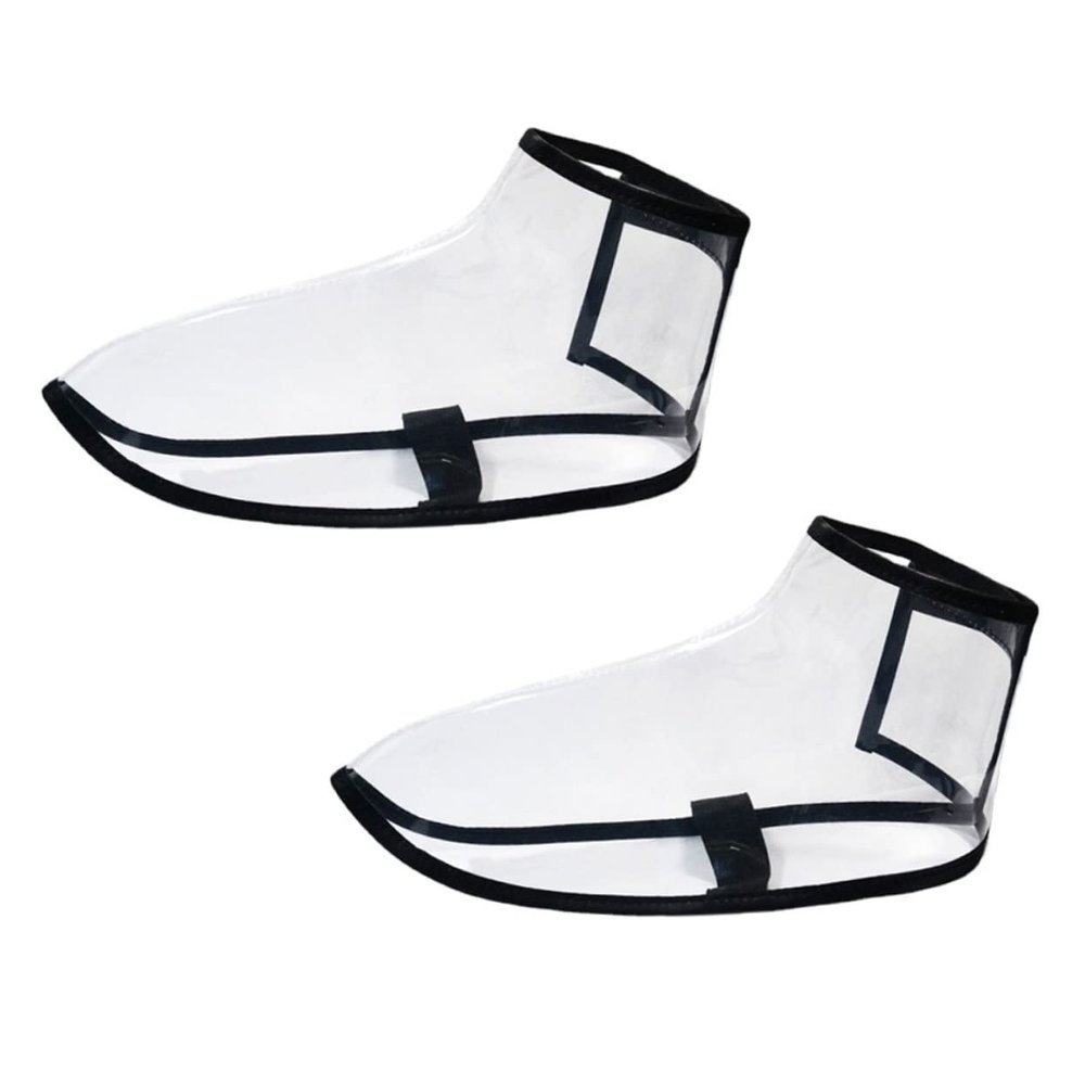 Housoutil 1pair Barber Shoe Cover for Hairdressers Small Design Prevents Broken Hair Easy to Wear TPU Material for Salon and Home Use