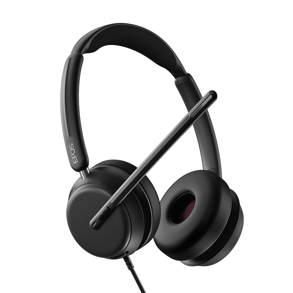 EPOS IMPACT 860 Dual-Sided Wired USB C and USB A Headset for PC with Noise-Canceling Mic, Super Wideband Audio, High-Performance Sound, Comfortable Fit for Business Calls & Office Use, Multi Compatibl