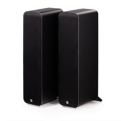 Q Acoustics M40 Bluetooth Powered Floor Standing Speakers HD Wireless Music Home Theatre Surround Sound System Black Tweeter 0.9, Mid Bass/Driver 5.0, Freq. Response 38 Hz 22 kHz
