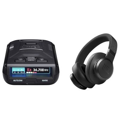 Uniden R3 Extreme Long Range Laser/Radar Detector, Record Shattering Performance & JBL Live 660NC - Wireless Over-Ear Noise Cancelling Headphones