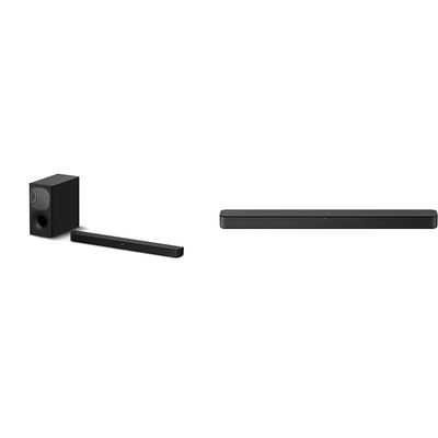 Sony HT-S400 2.1ch Soundbar with Powerful Wireless subwoofer & S100F 2.0ch Soundbar with Bass Reflex Speaker, Integrated Tweeter and Bluetooth
