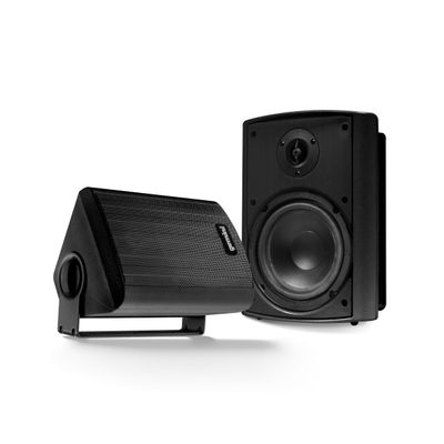 Gemini Sound GHSIW400BTPRBLK 4-inch Powerfull Bass Woofer 100 Watt Peak Power Waterproof Bluetooth Wall & Ceiling Mount Wired Speakers Pair - Easy Daisy Chain for Home Outdoor Pool & Patio, Black