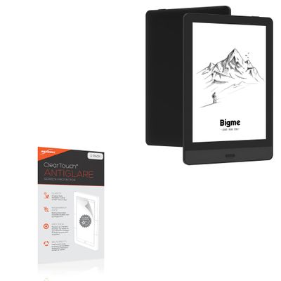 BoxWave Screen Protector Compatible with Bigme Read (6 in) - ClearTouch Anti-Glare (2-Pack), Anti-Fingerprint Matte Film Skin