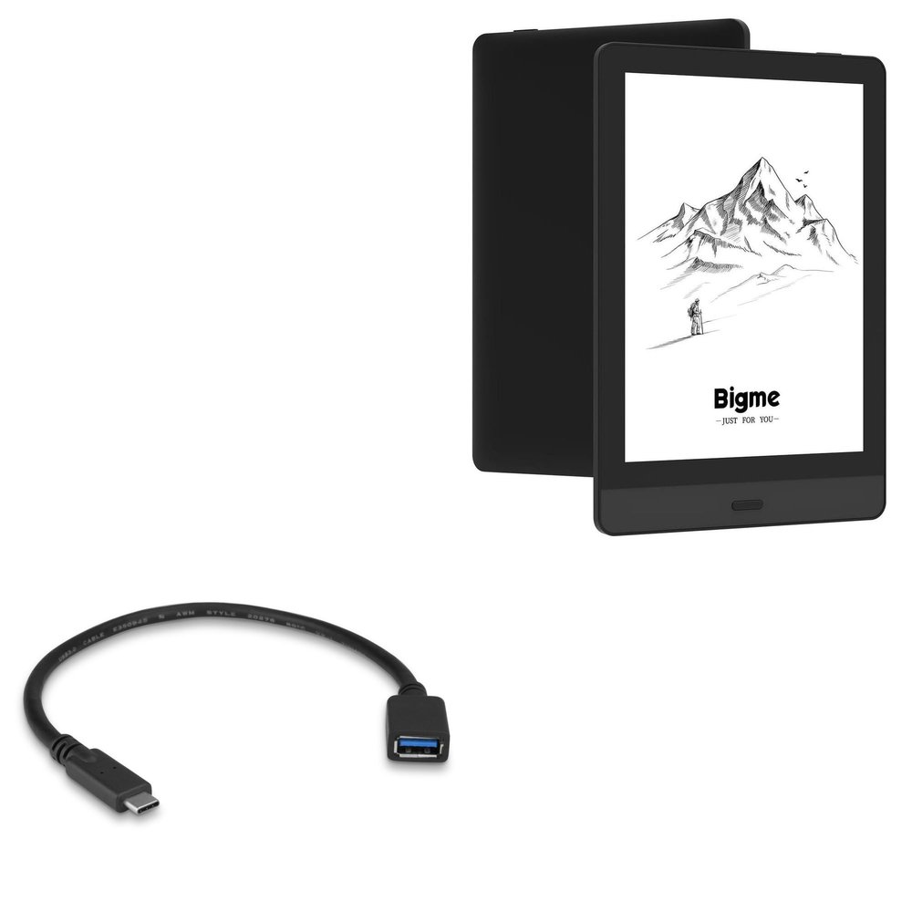 BoxWave Cable Compatible with Bigme Read (6 in) - USB Expansion Adapter, Add USB Connected Hardware to Your Phone