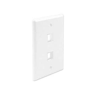 212 Main FP02PWH-SPK FacePlate 2 Port, White - Pack of 25