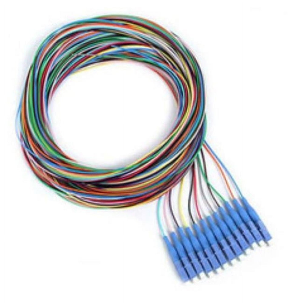 3 m 9 & 125 Singlemode Blue Boot LC & UPC 12 Strand Fiber Pigtail