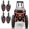 Rockville RKL80MB Black Marine Bundle: (4) 8-in 900W 2-Way Boat Speakers with LED Lights, (4) MAC80B 7.7-in Black Aluminum Wakeboard Tower Speaker Enclosures for Polaris RZR/ATV/UTV/Cart/Jeep, 8-items view 1