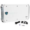 Rockville RMSTS65S Bundle: (4) Silver 6.5 in 800W Waterproof Marine Speakers, (2) RWB90W White 8-in 300W Wakeboard Tower Speakers, RXM-S6 2600W 6-Ch Marine Amplifier, RMWK4 Amp Kit, 8-Items view 3