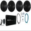 Rockville RMC80B Bundle: 2 Pair 8 in 100W RMS/400W Peak 4-Ohm Waterproof Marine Boat Speakers, Krypton MF4 600W RMS/2400W Peak 4-Channel Marine Amp, RMWK4 4 AWG Kit, 6-Items view 1