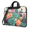 BAGGUS Colorful Succulent Print Laptop Bag Neoprene Notebook Computer Messenger Briefcase Cover Pouch Sleeve W/Adjustable Strap view 1