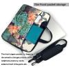 BAGGUS Colorful Succulent Print Laptop Bag Neoprene Notebook Computer Messenger Briefcase Cover Pouch Sleeve W/Adjustable Strap view 3
