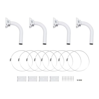 LIYUANJUN 4PCS Universal Wireless Bridge Bracket, Bridge Bracket with 8 Hoops Wall-Mounted/Installed on a Pole Mounting Adjustable Angle Wireless Bridge Pole Mount