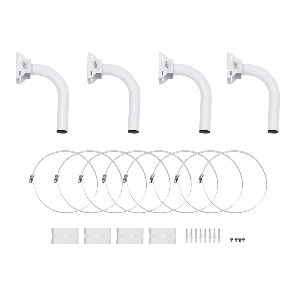 LIYUANJUN 4PCS Universal Wireless Bridge Bracket, Bridge Bracket with 8 Hoops Wall-Mounted/Installed on a Pole Mounting Adjustable Angle Wireless Bridge Pole Mount